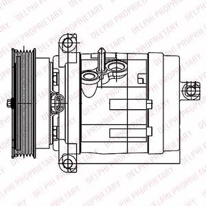 TSP0155984 Delphi compressor de aparelho de ar condicionado
