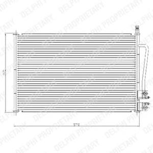 TSP0225459 Delphi radiador de aparelho de ar condicionado
