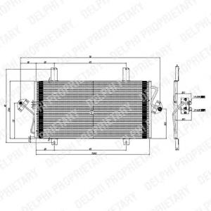 TSP0225535 Delphi radiador de aparelho de ar condicionado