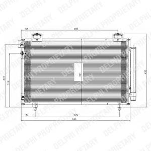 Радиатор кондиционера TSP0225570 Delphi