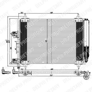 TSP0225537 Delphi radiador de aparelho de ar condicionado