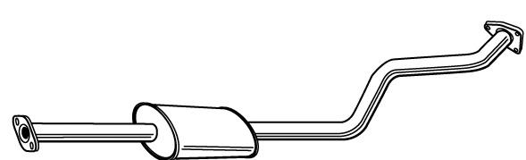Глушитель, центральная часть на Mitsubishi Lancer IX 