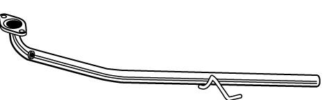 Труба приемная (штаны) глушителя передняя на Citroen C1 I 