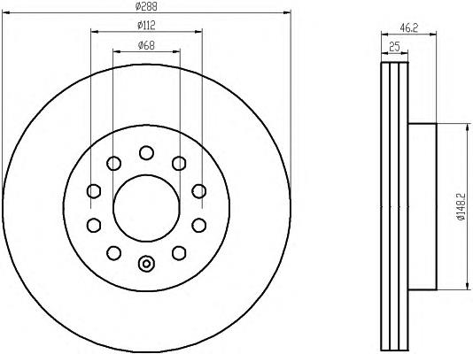 Купить 53942 HELLA-PAGID Ротор тормозной