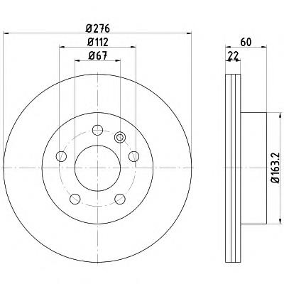 Тормоз дисковый передний HELLA-PAGID 52148 цена, от 38.20 USD