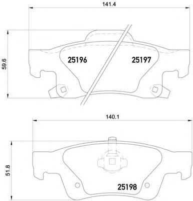 Купить K68516694AC Fiat/Alfa/Lancia Колодки тормозные задние, дисковые