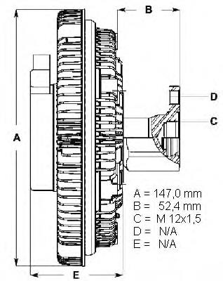 Acoplamento viscoso de ventilador de esfriamento para Mercedes 100 (631)