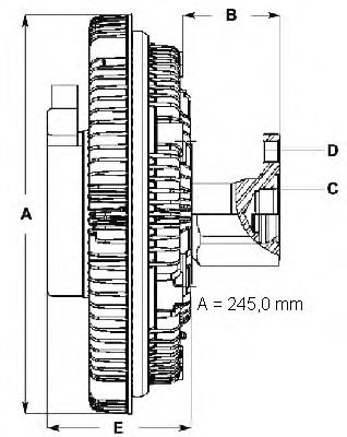 LK086 Beru acoplamento viscoso de ventilador de esfriamento