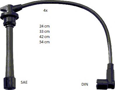 ZEF1639 Beru fios de alta voltagem, kit