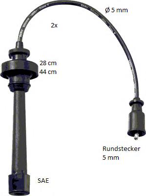 Fios de alta voltagem, kit ZEF1645 Beru