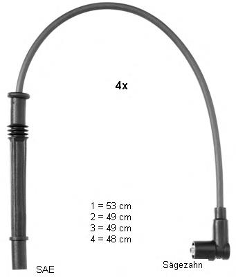 Fios de alta voltagem, kit para Dacia Sandero (BS0, 1)