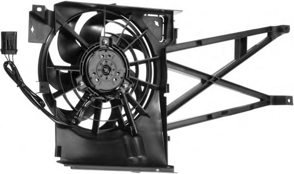 52464704 Opel ventilador elétrico de esfriamento montado (motor + roda de aletas)