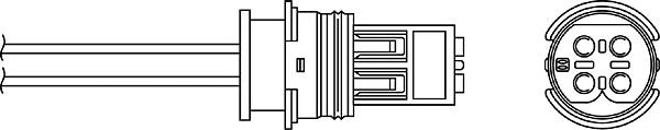 V30-76-0031 Vemo sonda lambda, sensor esquerdo de oxigênio até o catalisador