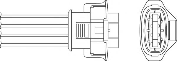 Sonda lambda, sensor de oxigênio até o catalisador OPH084 Beru