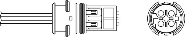 Sonda lambda, sensor direito de oxigênio até o catalisador para Mercedes CLK (C208)