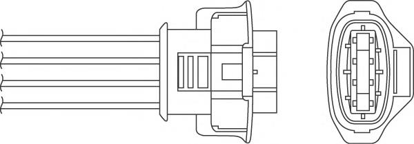 0855528 Opel sonda lambda, sensor de oxigênio até o catalisador