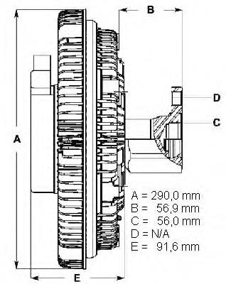 LK094 Beru acoplamento viscoso de ventilador de esfriamento