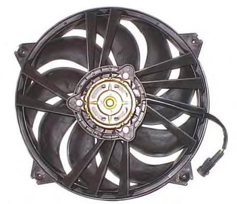 Ventilador elétrico de esfriamento montado (motor + roda de aletas) esquerdo 1253Q8 Peugeot/Citroen