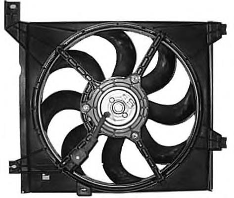Difusor do radiador de esfriamento, montado com motor e roda de aletas para KIA Cerato (LD)