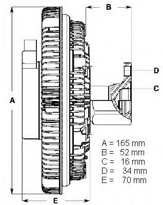 SV-6043S Polcar acoplamento viscoso de ventilador de esfriamento