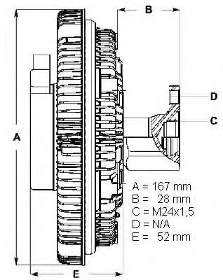 SV-5015S Polcar acoplamento viscoso de ventilador de esfriamento