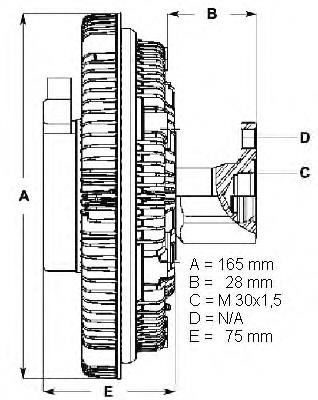 Acoplamento viscoso de ventilador de esfriamento LK023 Beru