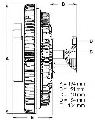 022.396-01 Sampa Otomotiv‏ acoplamento viscoso de ventilador de esfriamento