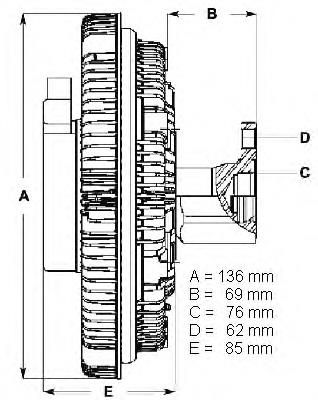 Acoplamento viscoso de ventilador de esfriamento LK080 Beru
