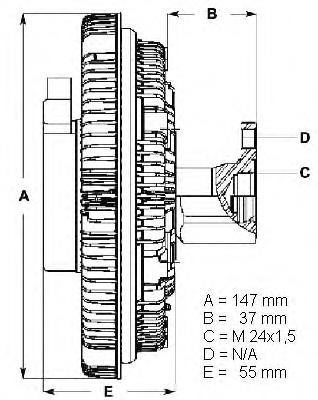 LK003 Beru acoplamento viscoso de ventilador de esfriamento