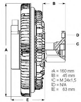 LK008 Beru acoplamento viscoso de ventilador de esfriamento