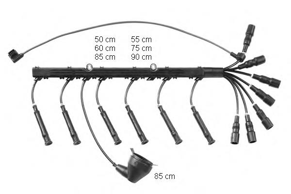 12121735216 BMW fios de alta voltagem, kit