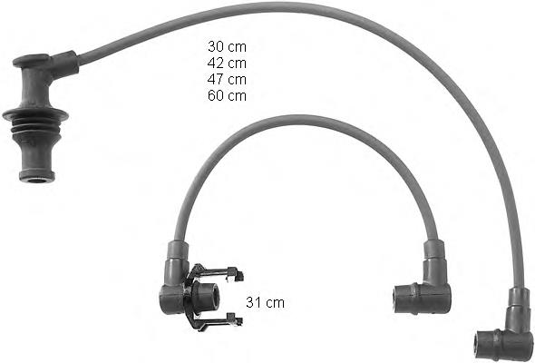 ZEF729 Beru fios de alta voltagem, kit