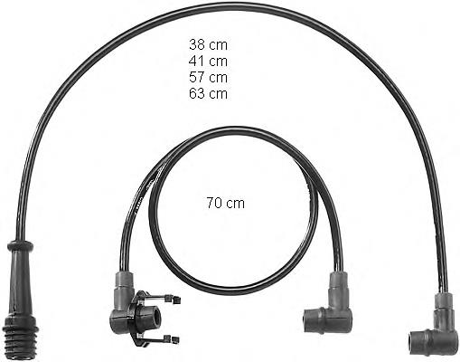 Fios de alta voltagem, kit ZEF728 Beru