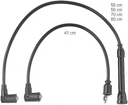 Fios de alta voltagem, kit 12121360842 BMW