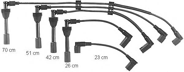 Fios de alta voltagem, kit para Porsche 944 