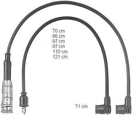 Fios de alta voltagem, kit ZEF470 Beru