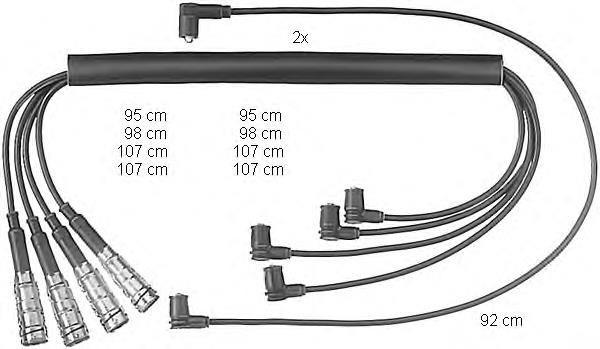 Fios de alta voltagem, kit ZEF463 Beru