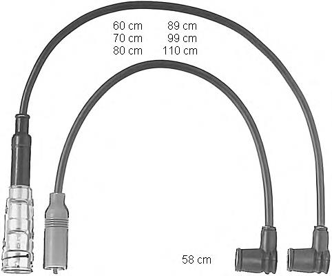 Fios de alta voltagem, kit ZEF487 Beru