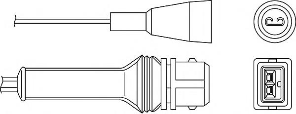 48906265 VAG sonda lambda, sensor de oxigênio