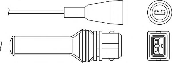 OZA446-E44 NGK sonda lambda, sensor de oxigênio