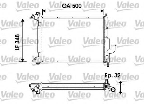 731845 VALEO radiador de esfriamento de motor