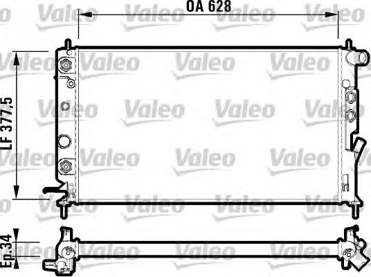 731848 VALEO radiador de esfriamento de motor