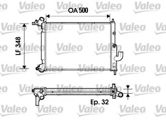 731846 VALEO radiador de esfriamento de motor