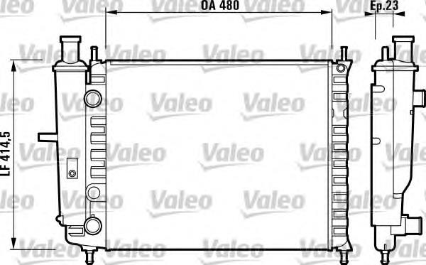 46480388 Fiat/Alfa/Lancia radiador de esfriamento de motor