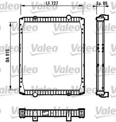 Radiador de esfriamento de motor 732337 VALEO