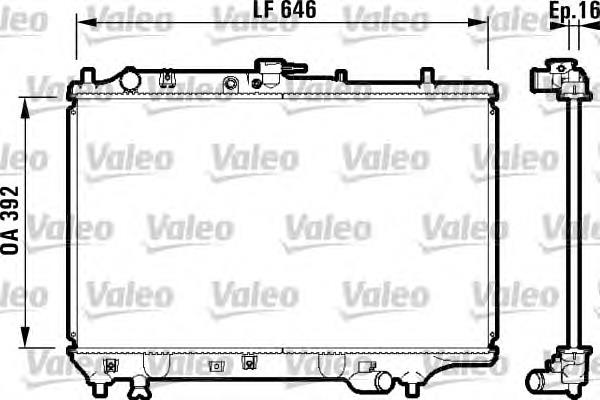 Radiador de esfriamento de motor 732325 VALEO