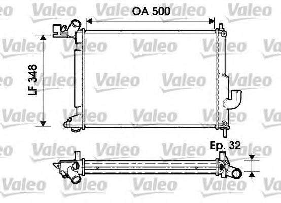 732349 VALEO radiador de esfriamento de motor