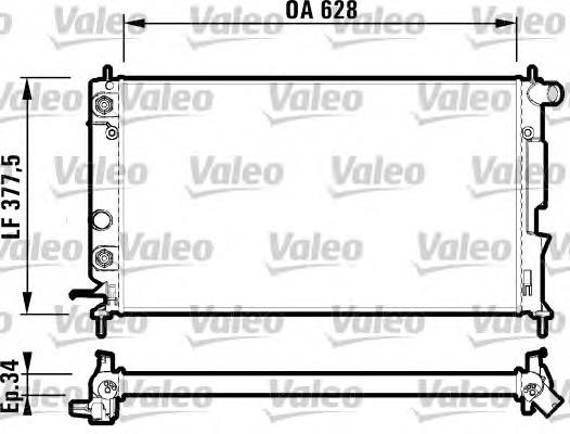 1300240 Opel radiador de esfriamento de motor