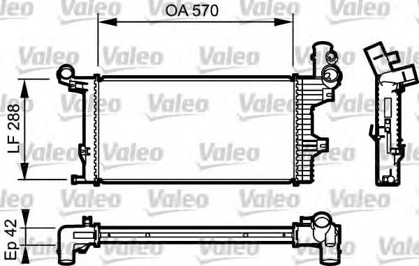 732303 VALEO radiador de esfriamento de motor adicional