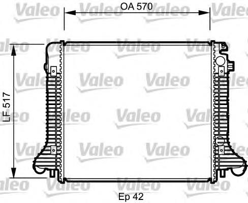 Radiador de esfriamento de motor 732304 VALEO